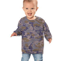 Rabbit Skins Toddler Fleece Crewneck Sweatshirt - Color: Vintage Camo