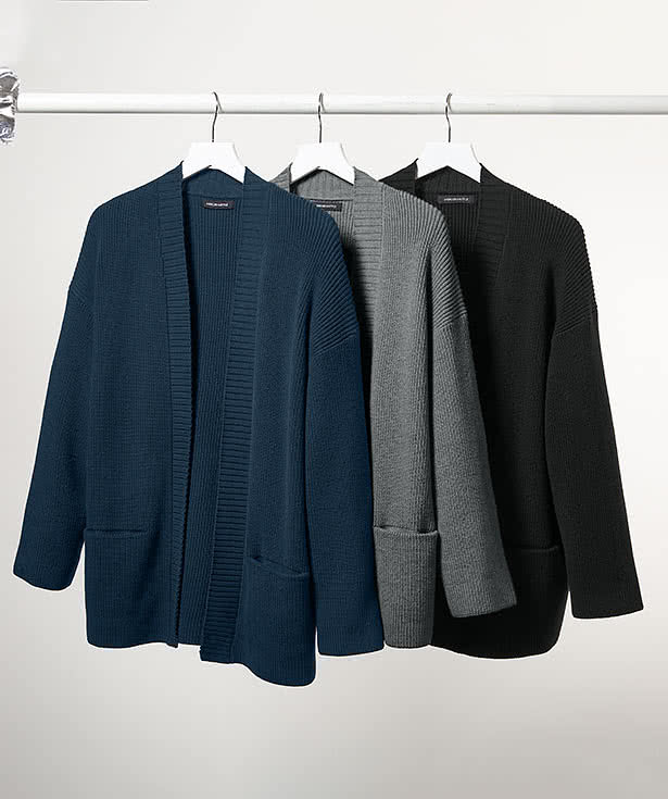 Mercer+Mettle Women's Textured Open Cardigan