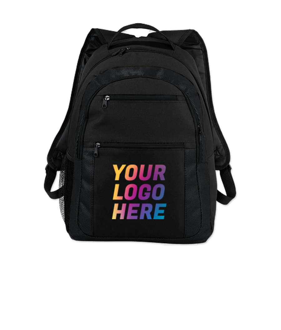 Full Color Executive 15'' Computer Backpack in Black