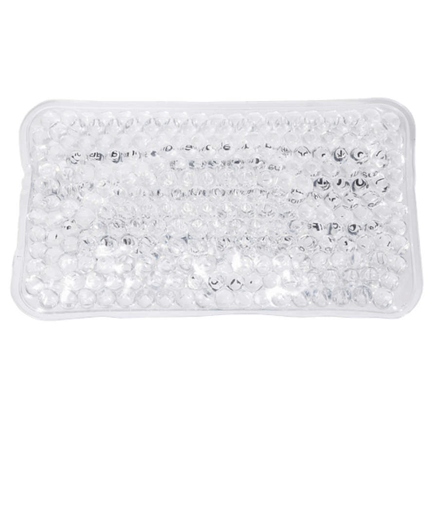 Mini Rectangle Aqua Pearls Hot/Cold Pack in Clear