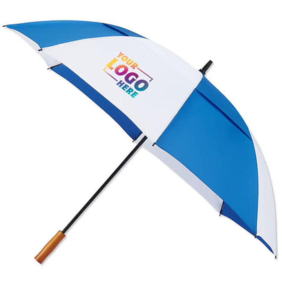 58" Arc Recycled Golf Umbrella in Black / White