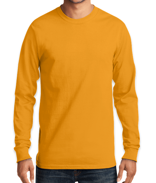 Port & Company Essential Long Sleeve T-shirt in Gold