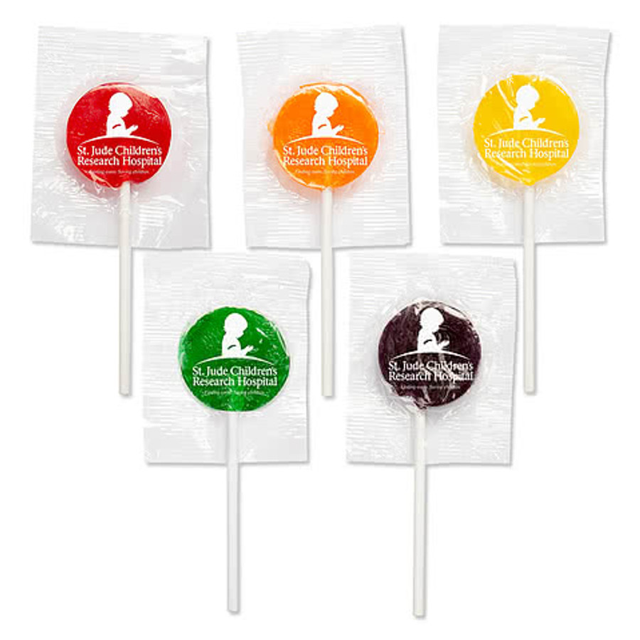 Individually Wrapped Fruit Flavored Lollipops in Assorted