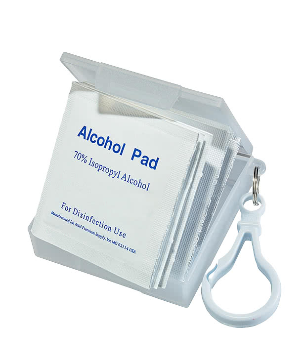 Handy Pack Sanitizing Wipes with Carabiner