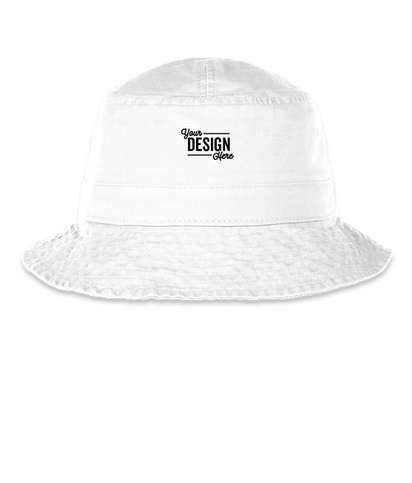 Port Authority Garment Washed Twill Bucket Hat - White