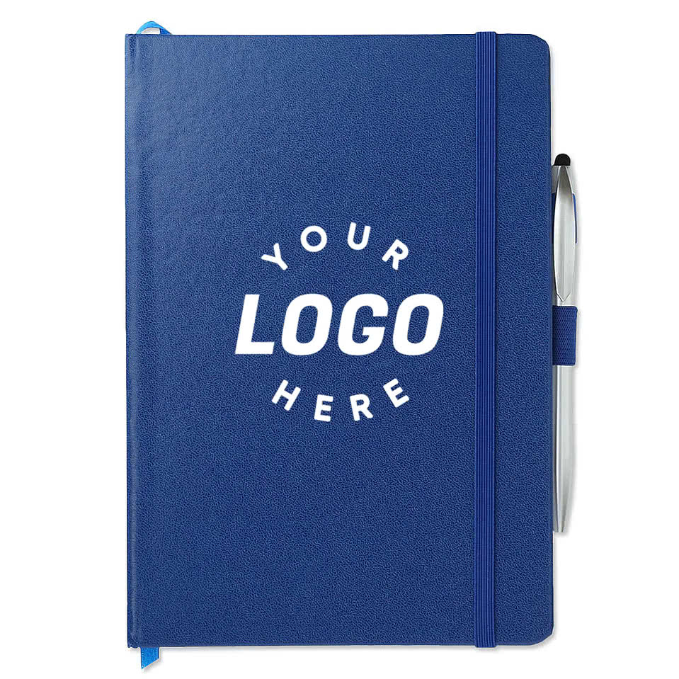 Crown Hard Cover Notebook with Stylus Pen