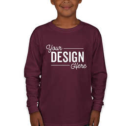Gildan Youth Ultra Cotton Long Sleeve T-shirt - Color: Maroon