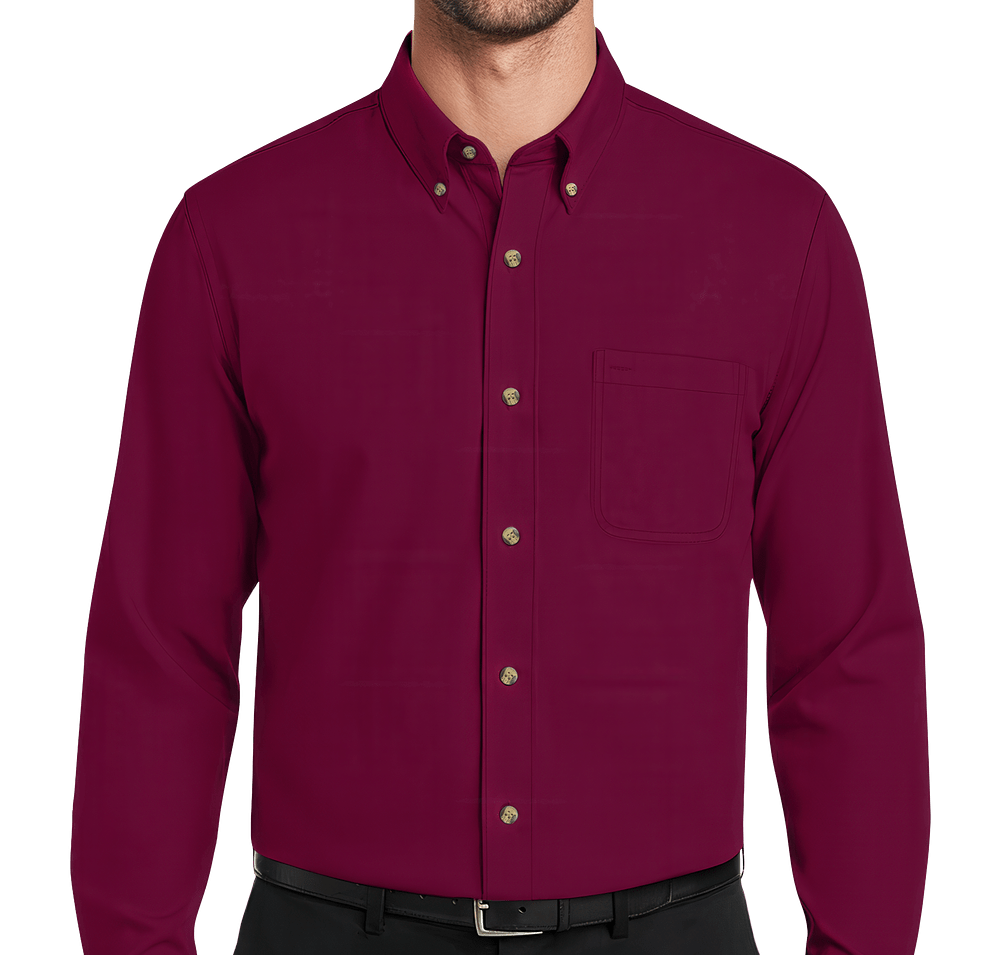 Blue Generation Scotchgard Long Sleeve Dress Shirt - Embroidered-default