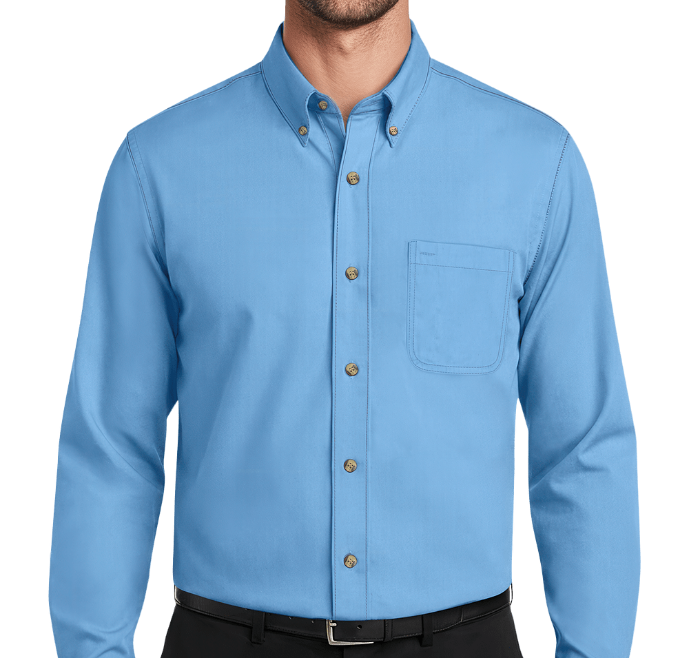 Blue Generation Scotchgard Long Sleeve Dress Shirt - Embroidered-default