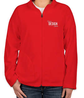 Team 365 Women's Full Zip Microfleece Jacket - Color: Sport Red