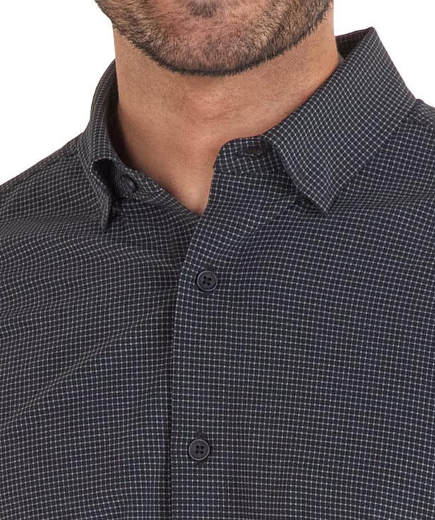 Storm Creek Influencer Wrinkle-Free Windowpane Long Sleeve Dress Shirt