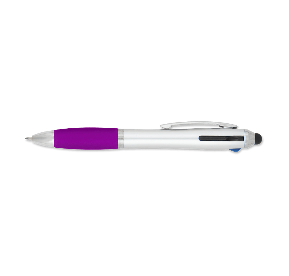 3-in-1 Multi-Color Retractable Stylus Pen (color ink)-default