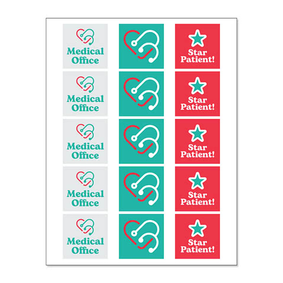 Full Color 2 in. Square Sticker Sheet (15 stickers/sheet) in White