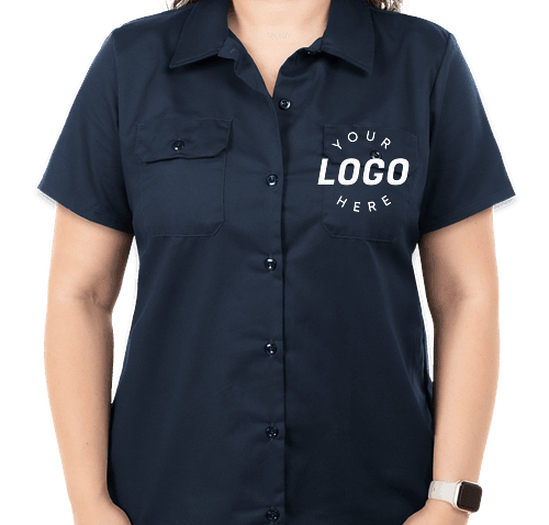 Custom Dickies Women s Short Sleeve Work Shirt Design Work Shirts Online at CustomInk