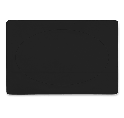 Full Color 6 in. x 4 in. No Residue Oval Tech Decal in Black