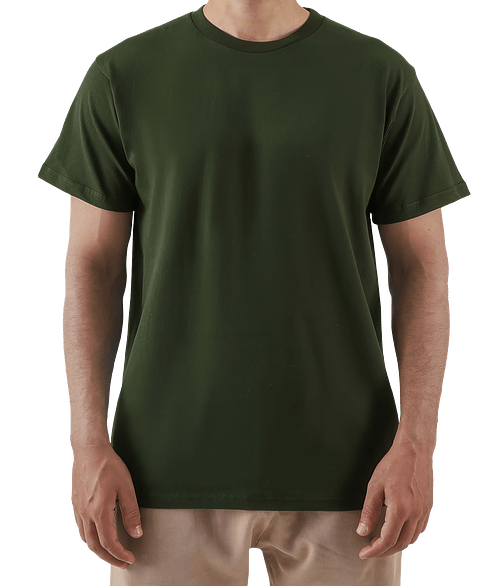 Zuni 100% Cotton Crewneck T-shirt in Forest