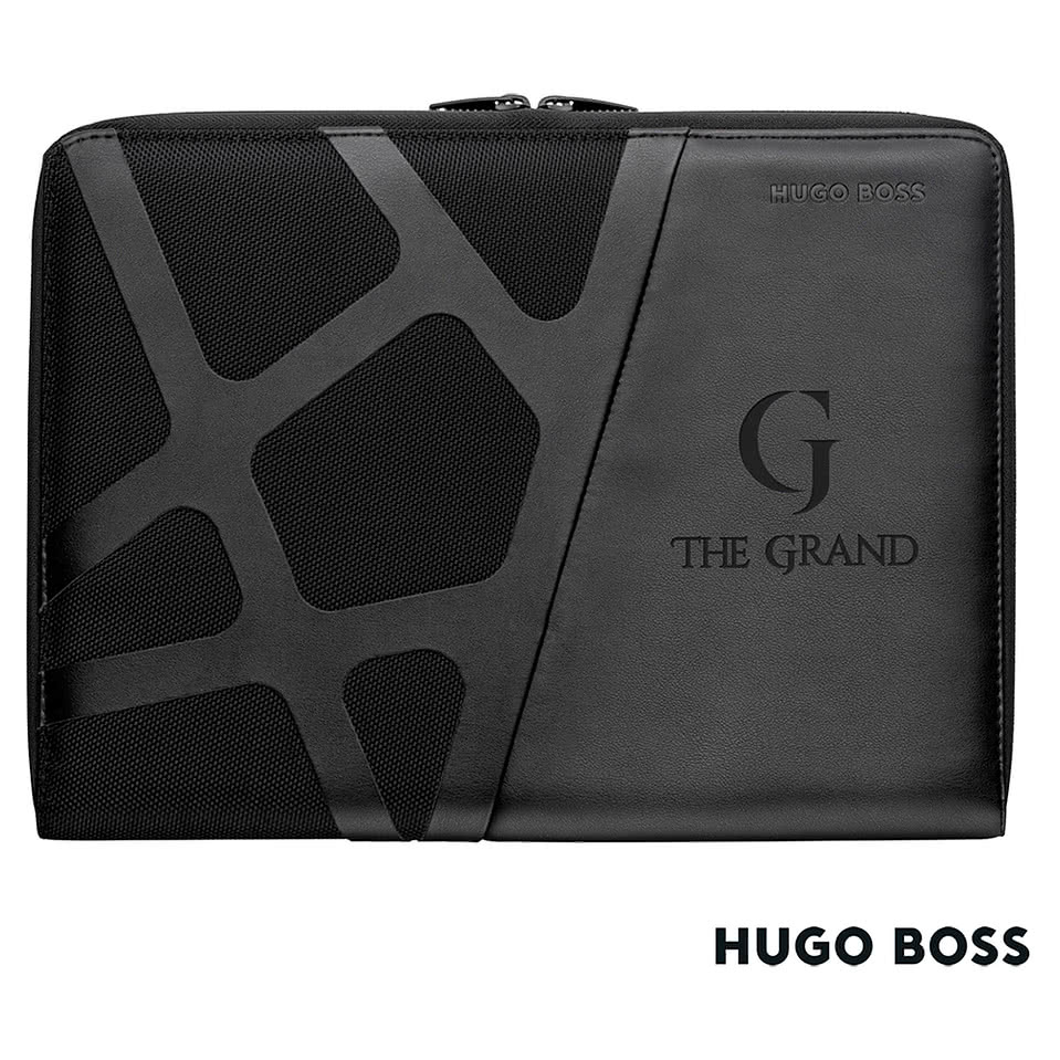 Hugo Boss Debossed A4 Conference Padfolio