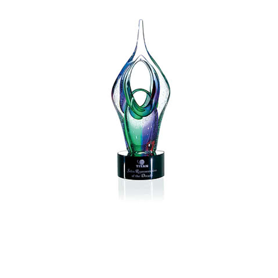 Laser Engraved Kara Award in Multicolor