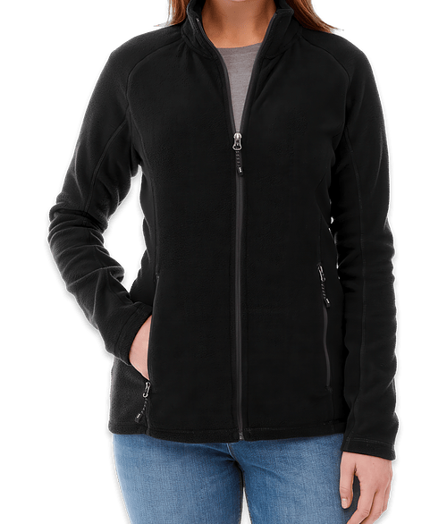 Elevate Women's Rixford Microfleece Full Zip Jacket in Black