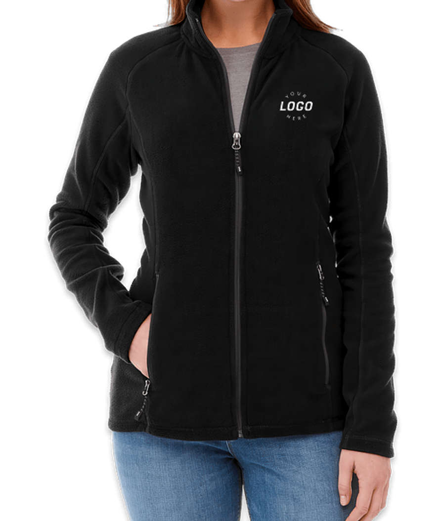 Elevate Women's Rixford Microfleece Full Zip Jacket in Black