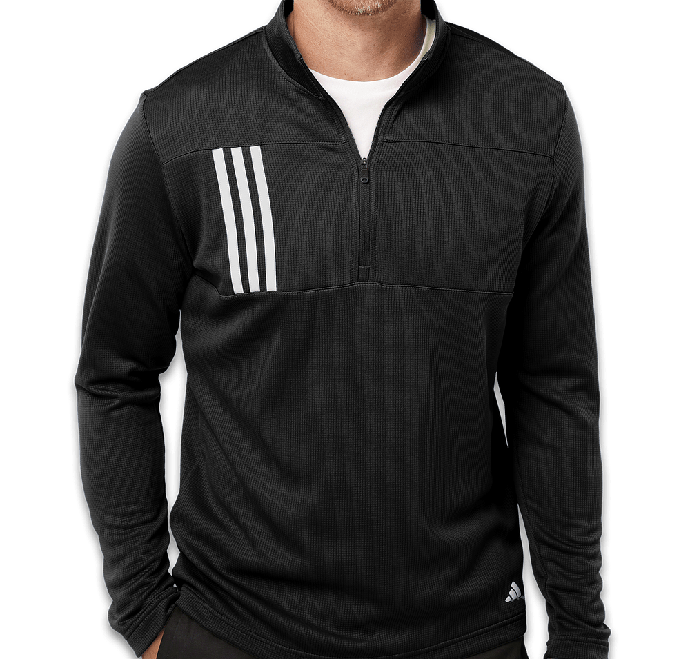 Adidas 3-Stripes Double Knit Quarter Zip Sweatshirt-default