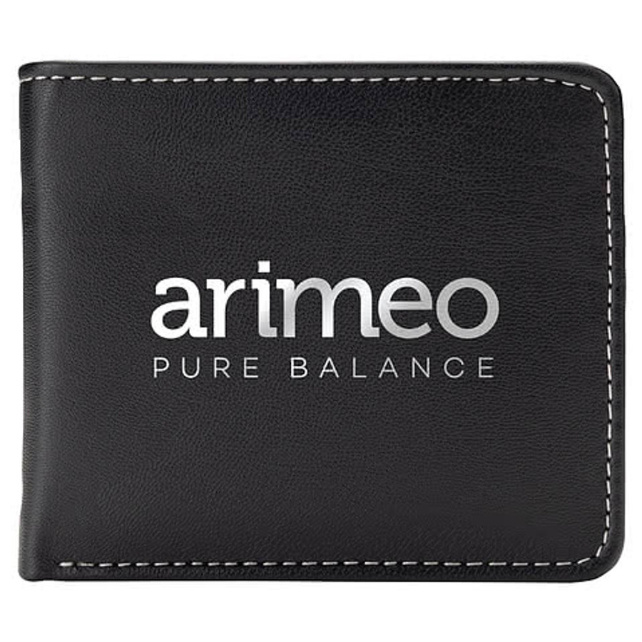 Renens Cactus Leather Wallet with Coin Pocket in Black