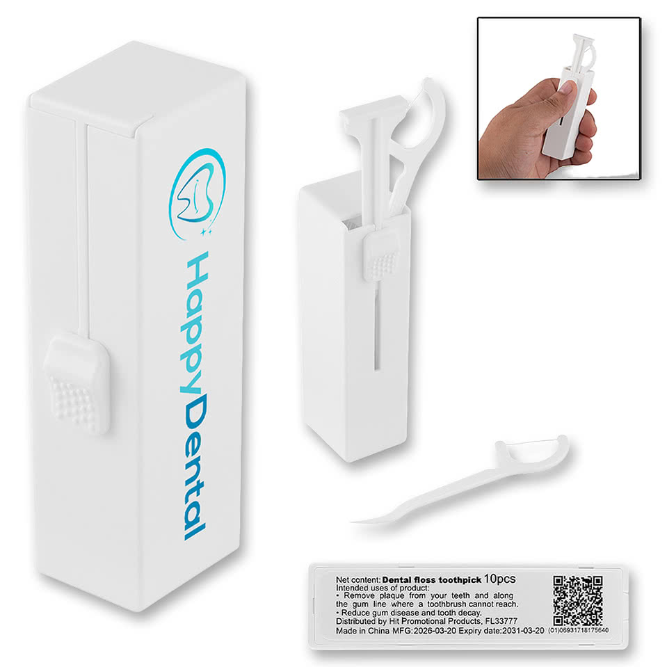 10 Pc. Dental Flosser Pick Dispenser
