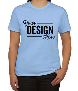 Port & Company Women's Core Cotton T-shirt - Color: Light Blue