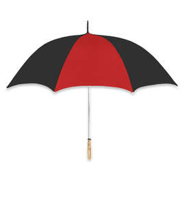 60" Arc Color Block Golf Umbrella - Color: Red / Black