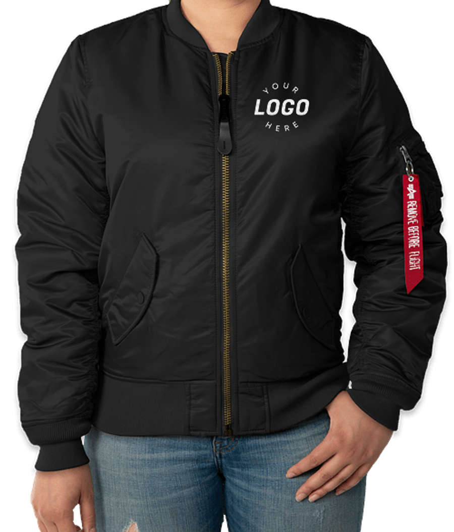 Alpha Industries Women's MA-1 Flight Jacket in Black