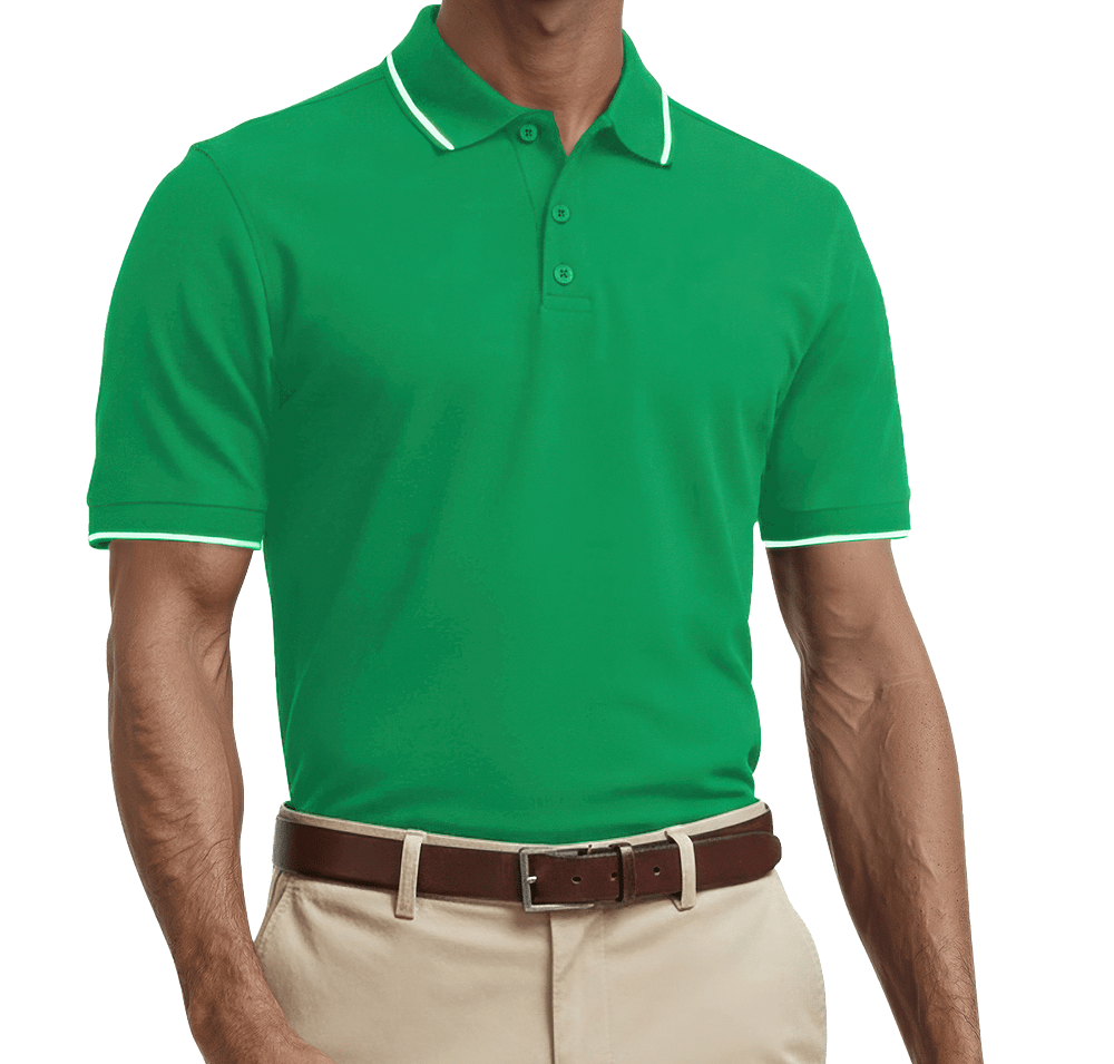 Blue Generation BLU-X-DRI Striped Trim Performance Polo-default