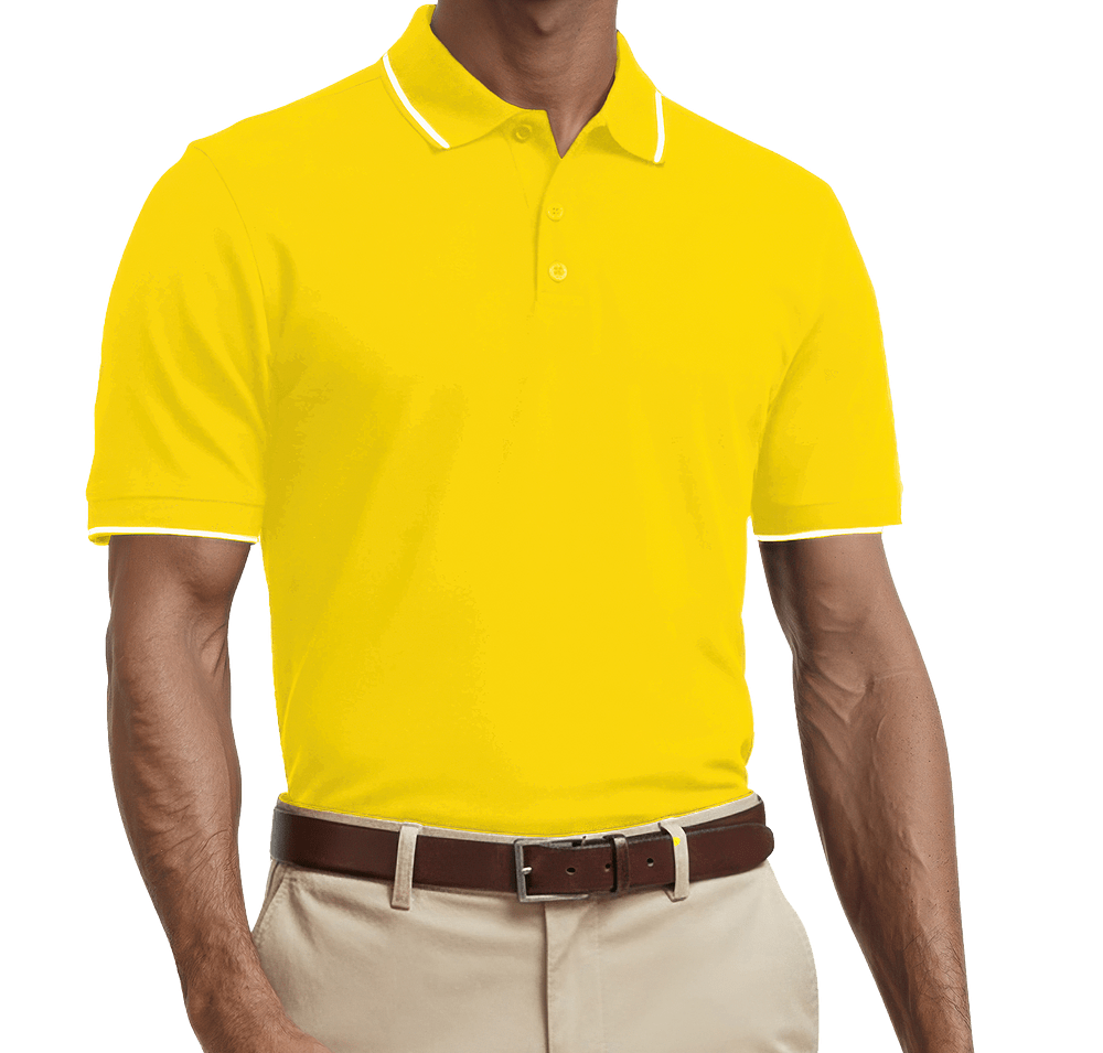 Blue Generation BLU-X-DRI Striped Trim Performance Polo-default