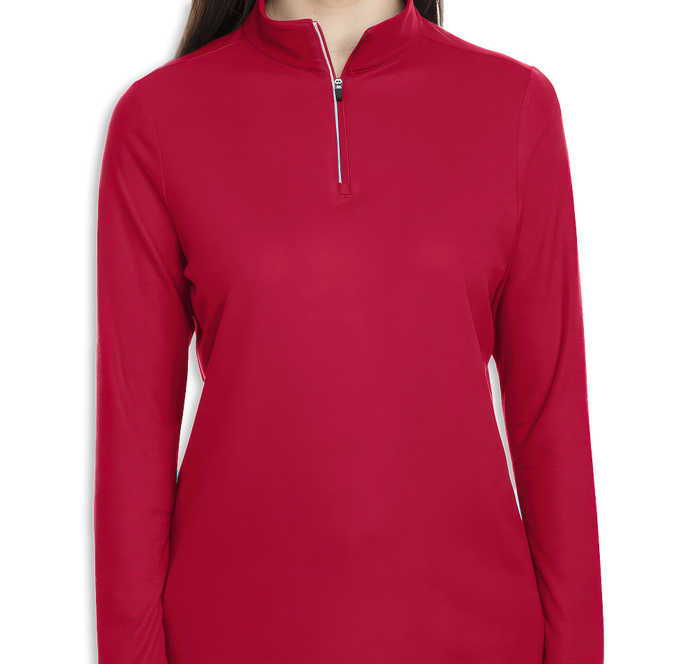 Core 365 Women's Fusion ChromaSoft Pique Quarter Zip Sweatshirt - Printed-default