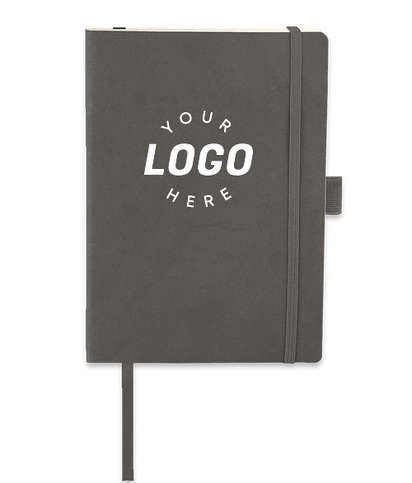 JournalBooks ® Debossed Revello Soft Cover Bound Notebook - Grey