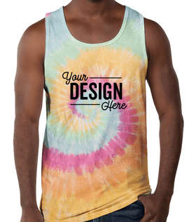 Port & Company Tie-Dye Tank - Color: Pastel Rainbow