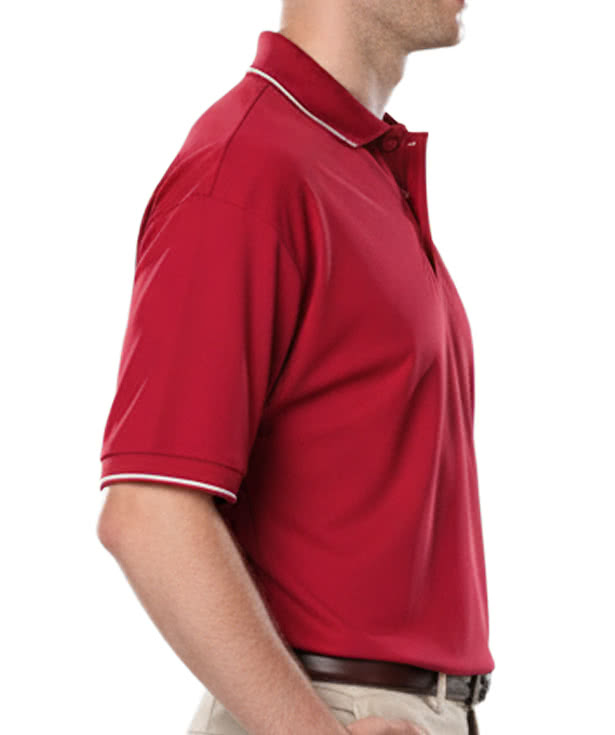 Blue Generation BLU-X-DRI Striped Trim Performance Polo