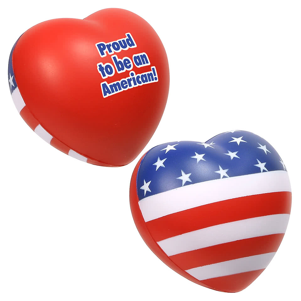 American Flag Heart Stress Reliever