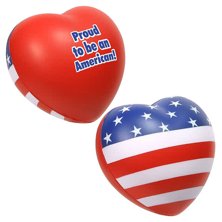 American Flag Heart Stress Reliever