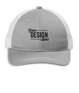 Port Authority Unstructured Snapback Trucker Hat - Color: Gusty Grey / White