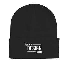 Sportsman Solid Cuff Beanie - Color: Black