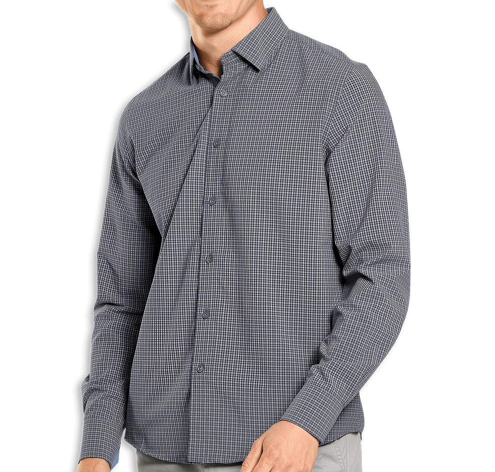 Storm Creek Influencer Wrinkle-Free Microplaid Long Sleeve Dress Shirt-default