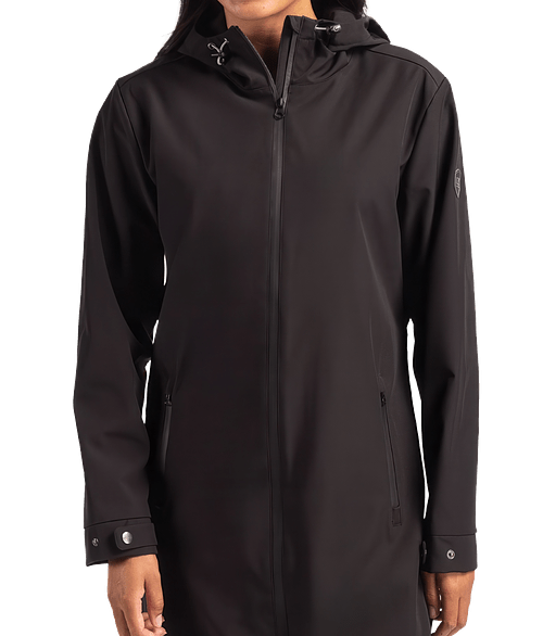 Cutter & Buck Women's Camano Recycled Water Resistant Soft Shell Jacket in Black