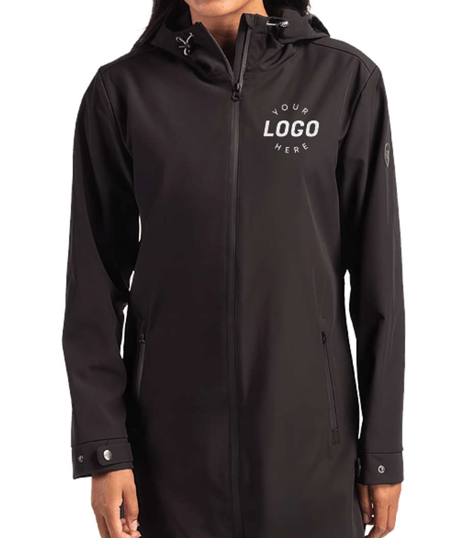 Cutter & Buck Women's Camano Recycled Water Resistant Soft Shell Jacket in Black