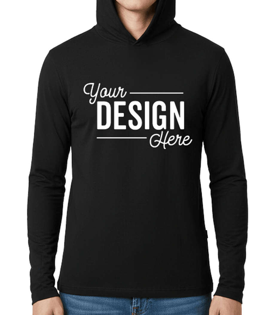 Bella + Canvas Jersey Lightweight Pullover Hoodie in Charcoal Black Triblend