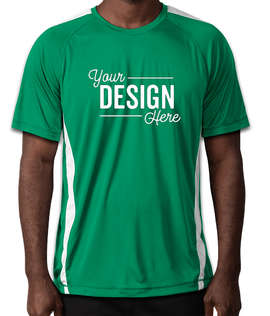 Sport-Tek Competitor Colorblock Performance Shirt - Color: Kelly Green / White
