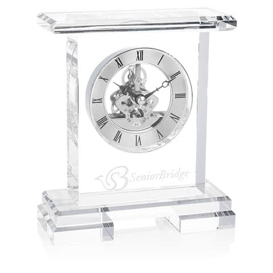 Laser Etched Todmorden Clock in Clear
