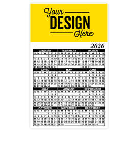 Full Color Calendar Magnet - .019" - Color: Yellow
