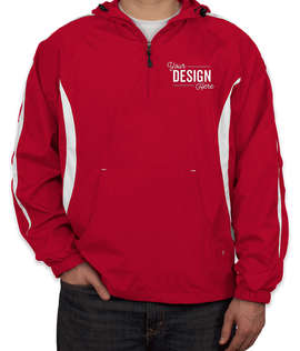 Sport-Tek Colorblock Anorak - Color: True Red / White