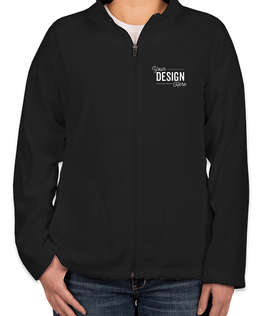 Team 365 Women's Full Zip Microfleece Jacket - Color: Black