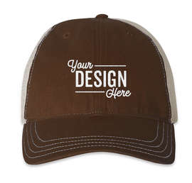 Richardson Garment Washed Trucker Hat - Color: Brown / Khaki